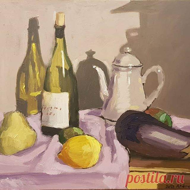 Petite nature-morte à l'huile pour commencer. #painting #art #artistic #frenchartist #oilpainting