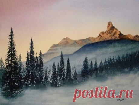 Рисуем зимние горы — DIYIdeas