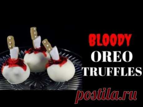 Bloody and Delicious Oreo Truffles for Halloween