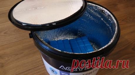Очень полезная и практичная вещь из ведра и туристического коврика