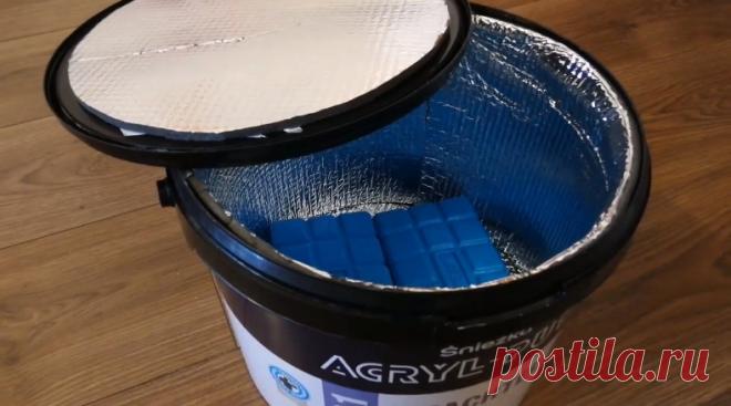 Очень полезная и практичная вещь из ведра и туристического коврика