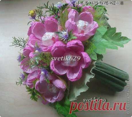 Конфетный букет. КРОКУСЫ. Мастер-класс от svetik629