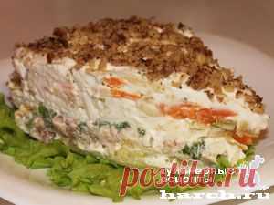 Салат из печени трески с яблоком и грецкими орехами “Старая гавань” | Харч.ру - рецепты для любителей вкусно поесть