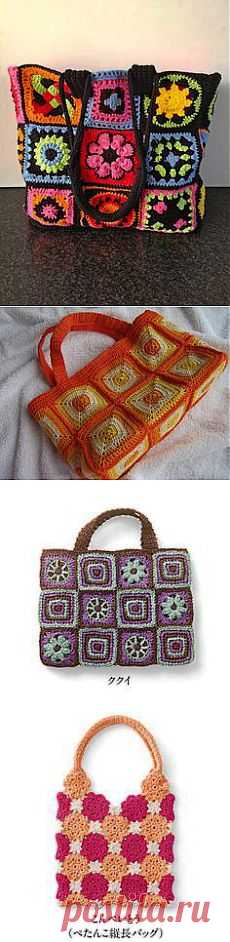 Bags, purses and etc. - squares and etc. в Pinterest