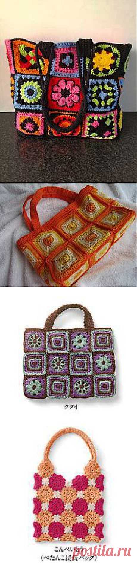 Bags, purses and etc. - squares and etc. в Pinterest