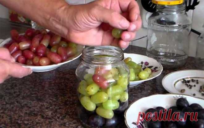 Как приготовить маринованный виноград Получается невероятно вкусная закуска. Виноград имеет особенный вкус, его к мясу, рыбе, или под рюмочку подавать можно. Такой закуской Вы обязательно удивите своих гостей — это изумительно вкусно!