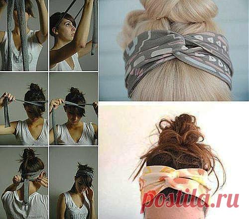 как подвязать волосы.