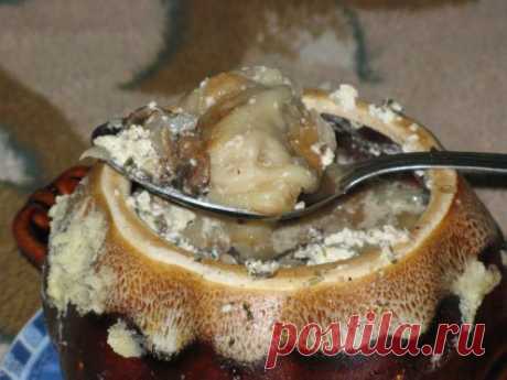 Вареники тушёные с грибами (в горшочке)