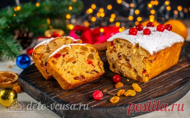 Рождественский кекс с цуктами и коньяком пошаговый рецепт с фото