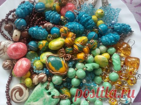Бусы из солёного теста. Как оплести бусину проволокой. How to make a bead wire.