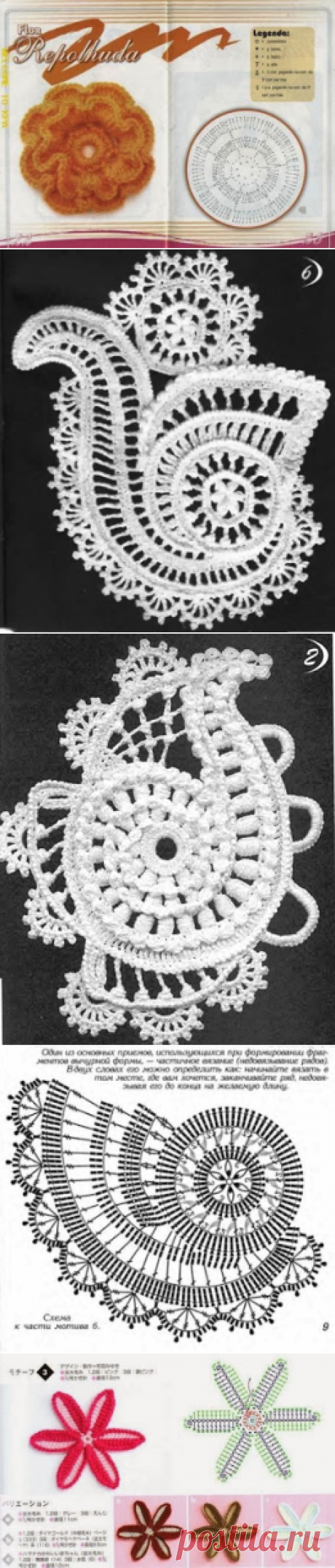 Вязание крючком и спицами/Crochet and knitting: Мотивы для фриформа