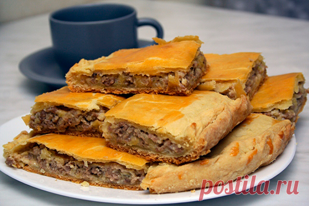 Мясной пирог за 10 минут
