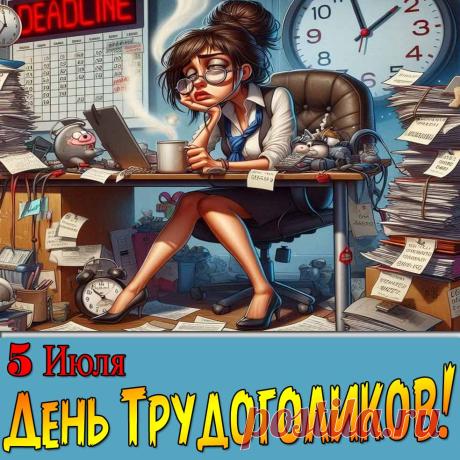 С Днём трудоголика! Желаю, чтобы все проекты удавались легко, идеи воплощались быстро, а каждый рабочий день приносил достойные плоды и удовольствие. И помни: лучший отдых — это просто смена деятельности! Открытки на День трудоголиков!