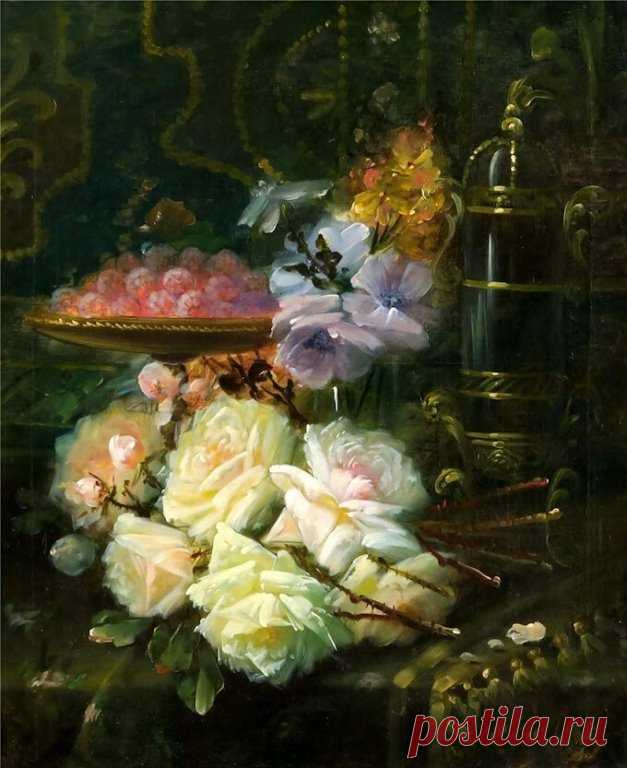...МАКС АЛЬБЕРТ КАРЛЬЕ ....
 1872-1938) – бельгийский художник цветочных и фруктовых натюрмортов. Также писал жанровые сцены и интерьеры.