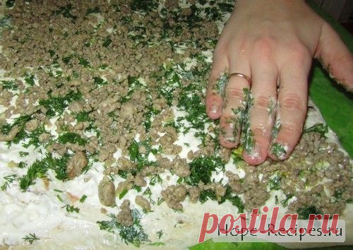 Рулеты из лаваша с фаршем и нежным сыром « Рецепты Надежды