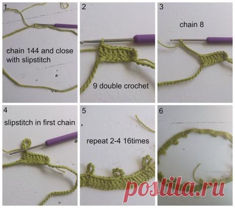 Красивая подставка-мандалла. Необычный способ вязания к центру
