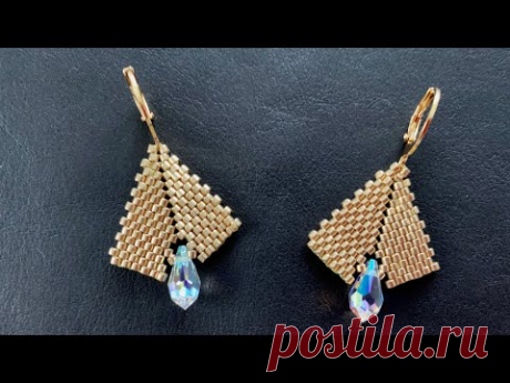 Мерцание серьги 💎 #beadingtutorial  #diy