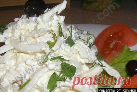 Салат с кальмарами и болгарским перцем
