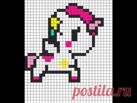 HOW TO DRAW A UNICORN ON CELLS || КАК НАРИСОВАТЬ ЕДИНОРОГА ПО КЛЕТОЧКАМ