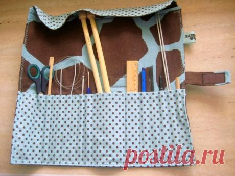 Чехол-пенал для спиц и крючков - Ярмарка Мастеров - ручная работа, handmade