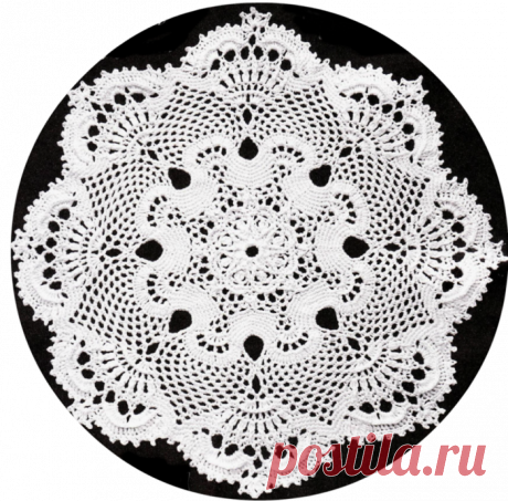 Кружевная салфетка Патрисии Кристофферсен, схема.