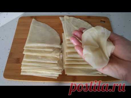 BÖYLE YUFKA YAPIMI DAHA ÖNCE HİÇ GÖRMEDİNİZ 4 ADET YUFKAYI AYNI ANDA AÇIP PİŞİRİYORUZ YUFKA TARİFİ