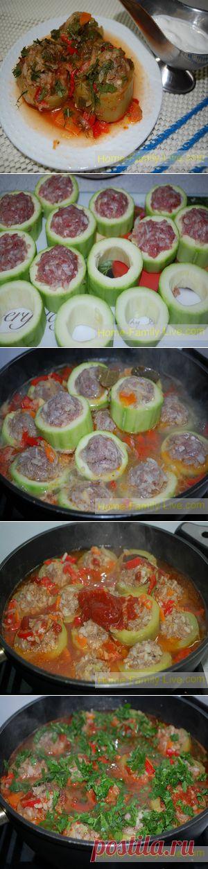 Кабачки фаршированные - Кулинарные рецепты