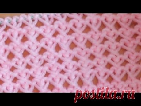 Красивый узор спицами для детской  туники, маечки, топа.