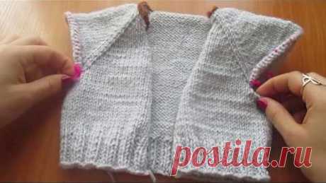 V образный вырез с регланом сверху и полочками  Подрез  Мастер класс