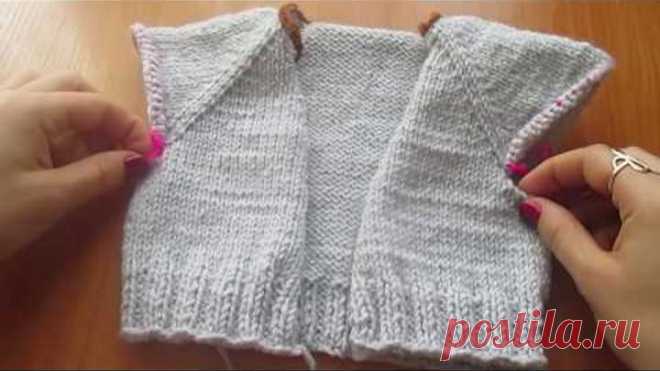 V образный вырез с регланом сверху и полочками  Подрез  Мастер класс