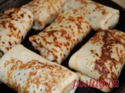 Рецепт: Блины с луком