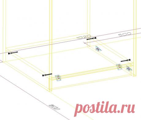 так попроще будет смонтировать пол пенала с цоколем )))