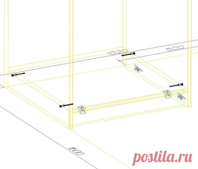 так попроще будет смонтировать пол пенала с цоколем )))