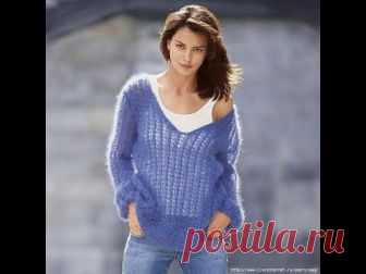 Женский Джемпер Спицами из Мохера - 2018 / Women's Sweater with Spokes from Moher Видео Женский Джемпер Спицами из Мохера. Women's Sweater with Spokes from Moher. — Смотреть на imperiya.by