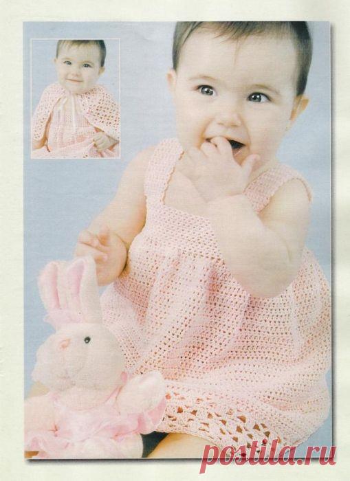 НЕЖНО-РОЗОВОЕ ПЛАТЬЕ ДЛЯ МАЛЫШКИ .