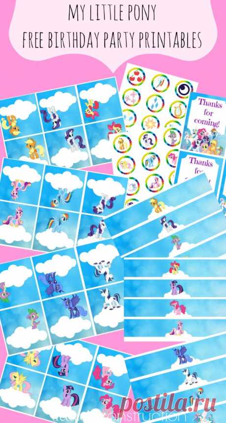 My Little Pony Free Birthday Party Printables - Delicate Construction