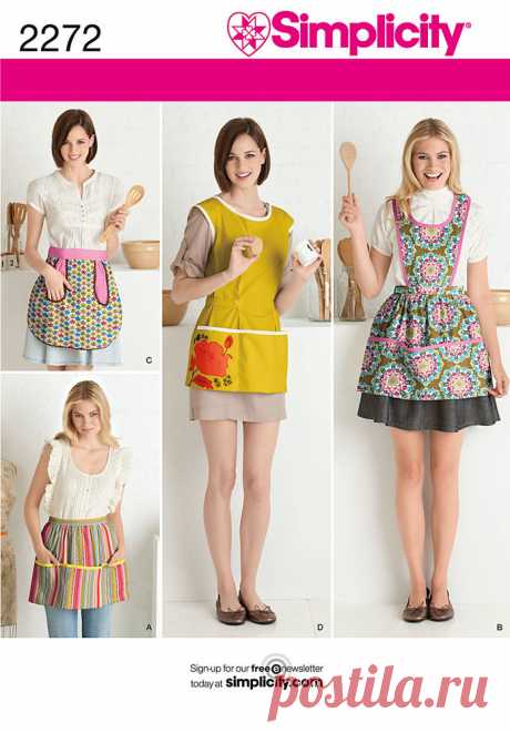 Pattern for Misses' Aprons | Simplicity