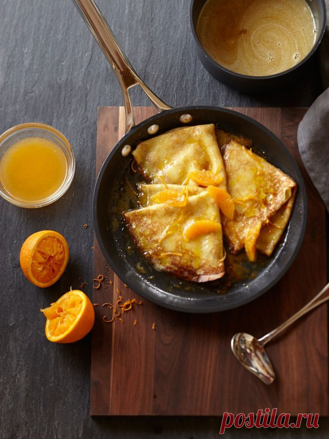 рецепт французских блинчиков .CREPE SUZETTE