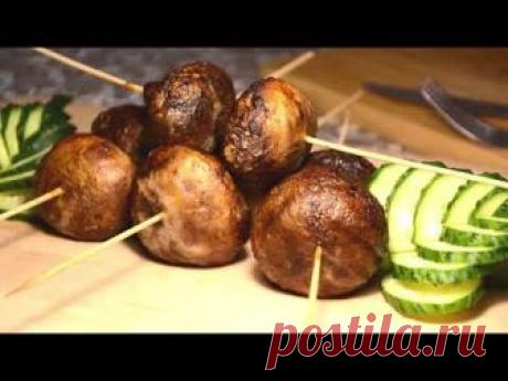 🍴 ШАШЛЫК ИЗ ШАМПИНЬОНОВ в Духовке, на шпажках! Рецепт сочных, запеченных грибов "За уши не оттащишь"! Такой шашлык из грибов очень прост в приготовлении. Его...