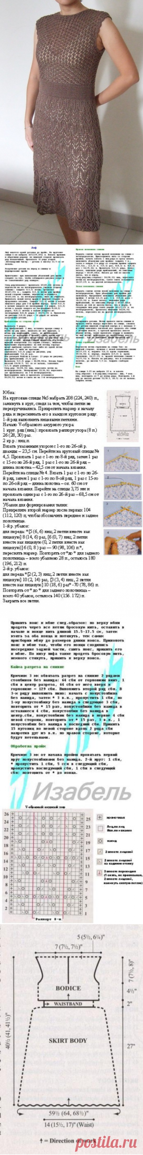 Ажурное платье спицами схемы. Схемы вязаных платьев спицами | Я Хозяйка