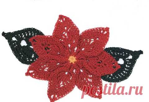 Цветы крючком. Схемы вязания.