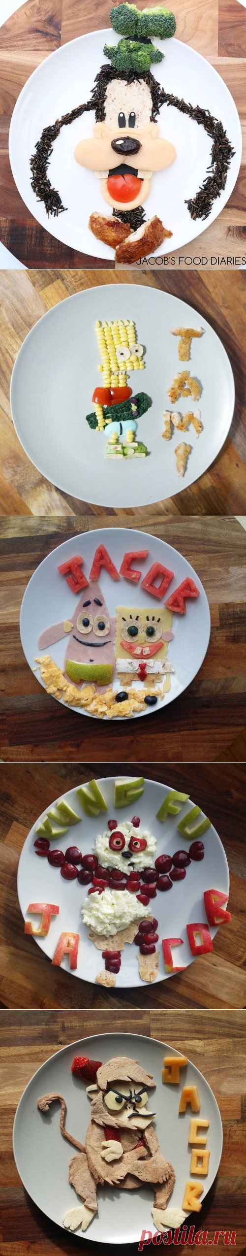 Сказочные герои и известные персонажи на завтрак 2-летнему малышу (18 фото)