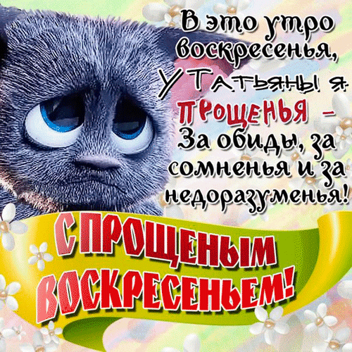 Прощеное настало воскресенье.
Сегодня надо все обиды позабыть.
Прошу у всех знакомых я прощения,
Чтоб дальше с легким сердцем просто жить.