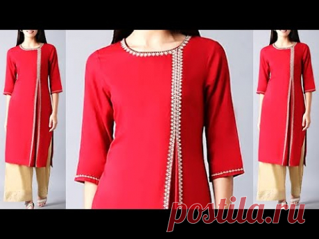 DIY Beautiful designer front Pattern kurti full tutorial