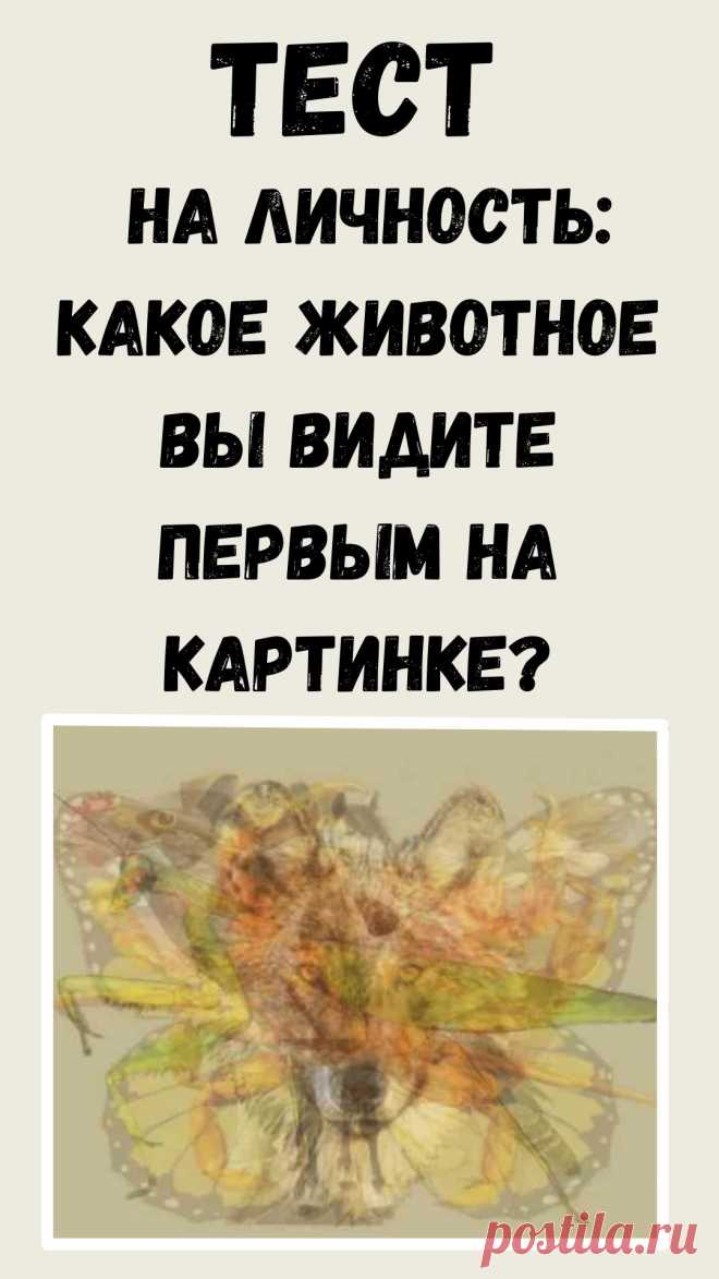 Какое животное вы видите первым, когда смотрите на картинку? Подтвердите или опровергните результат.