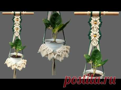 DIY Macrame Plant Hanger With Tassel - YouTube