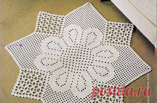 Восьмиугольный филейный коврик