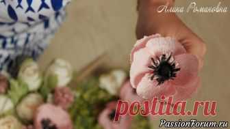 Создаем композицию из бумаги с АНЕМОНАМИ - запись пользователя AlinaRomanovna (Алина) в сообществе Работа с бумагой в категории Другие поделки из бумаги и картона Всем привет, сегодня я постараюсь подробно показать как можно сделать такой цветок как АНЕМОНА своими руками из гофрированной бумаги, а также как несколько таких цветов оформить в милую композицию.