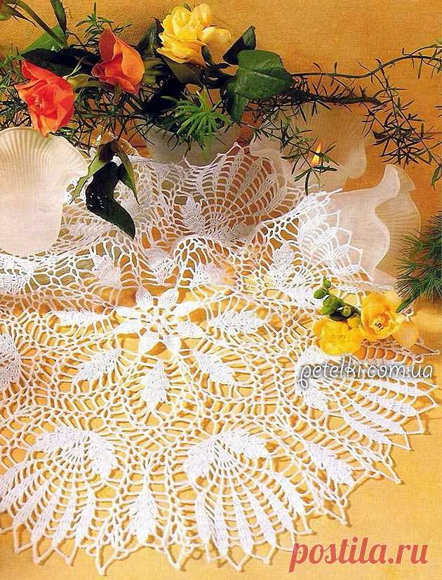 Схемы вязаных салфеток, скатертей, пледов, одеял » Страница 5