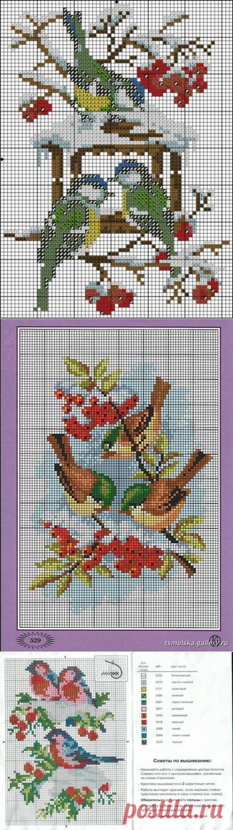 вышитые птички-синички - Самое интересное в блогах